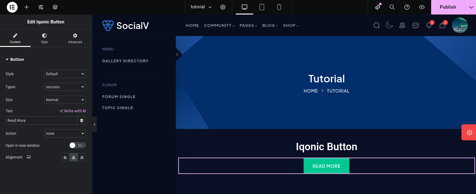 Iqonic Button Widget